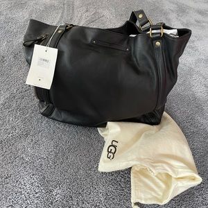 UGG Black leather Tote NWT